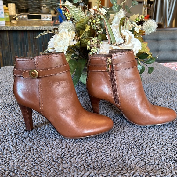 Tory Burch Leather Ankle Boots Sz 8 - Picture 6 of 13